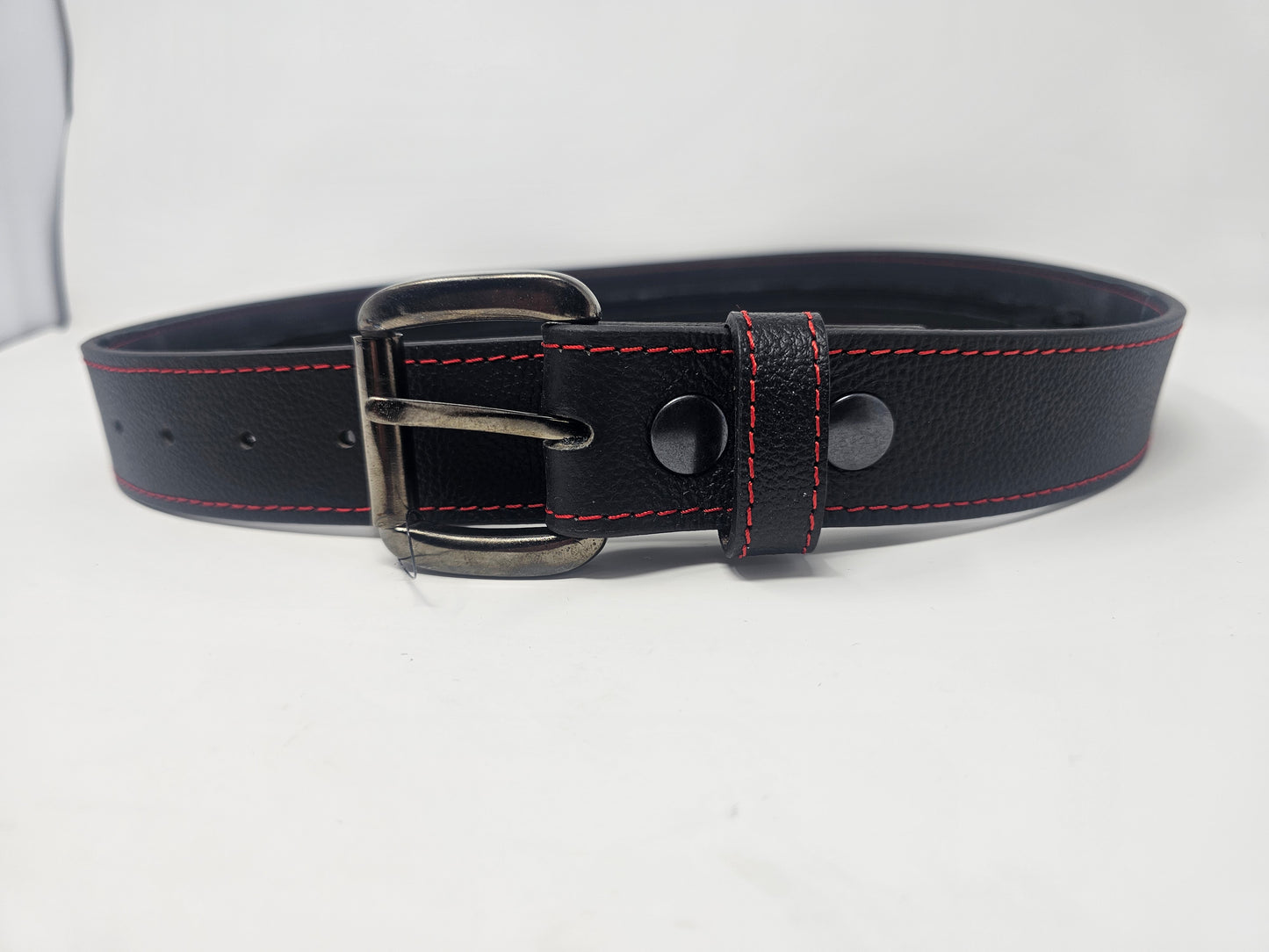 Concealment Money Belt - Leather Red Stitch