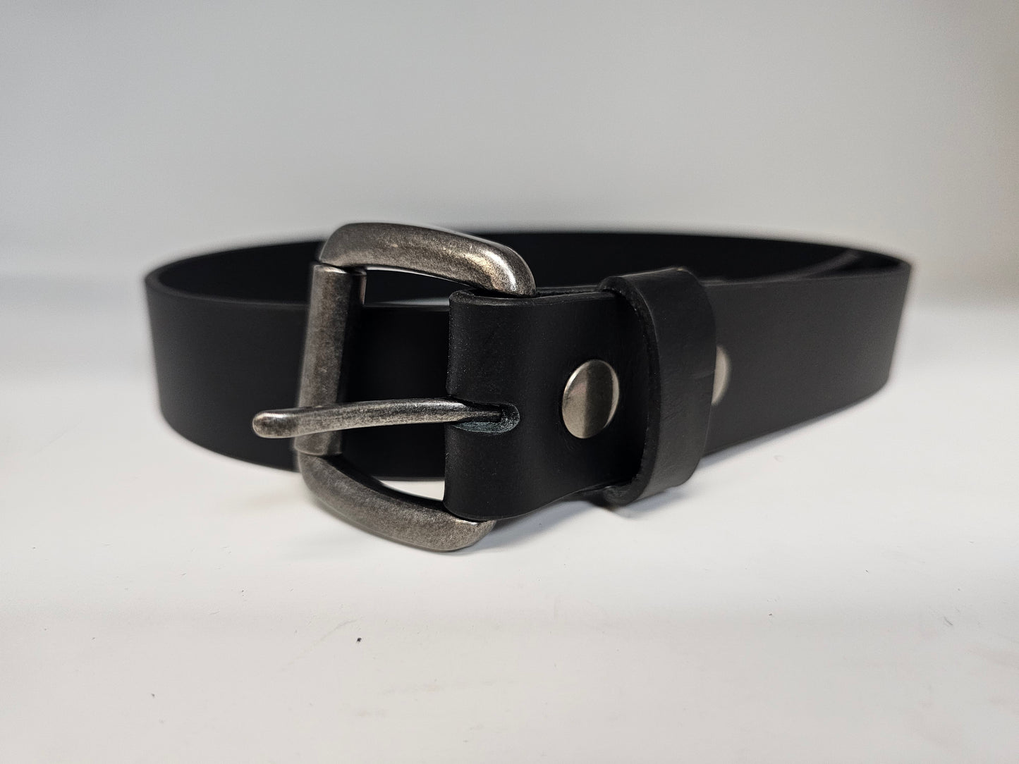 Black Veg Leather Belt