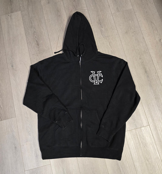 VC Monogram - Black Zip up Hoodie